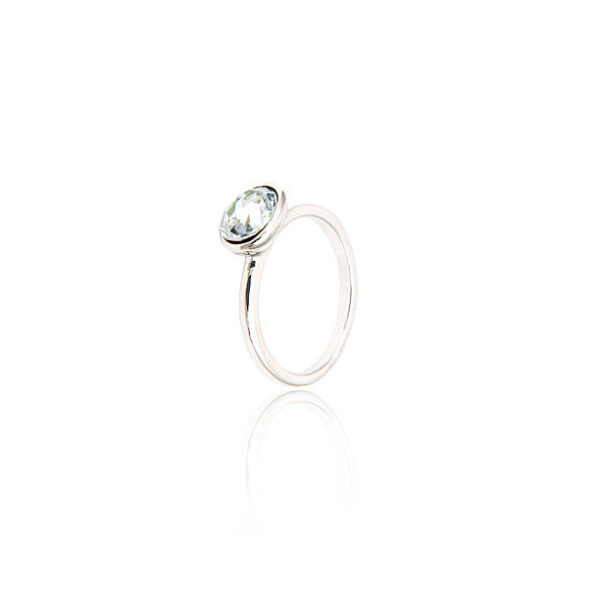 Silver diamond ring isolated on white background